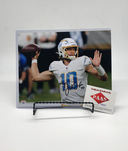 Justin Herbert Los Angeles Chargers Autographed  8x10 Photograph