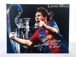 Lionel Messi Facsimile Autograph 11x14 Canvas Print Wall Art