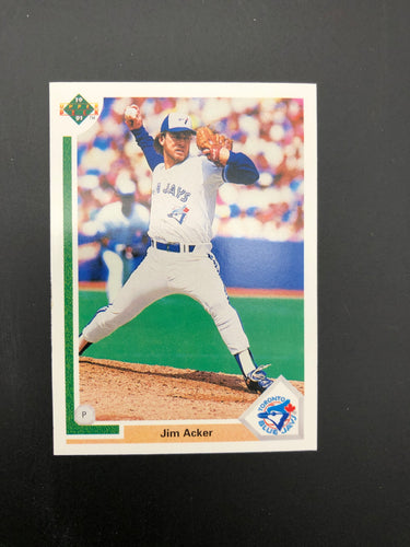 #670 Jim Acker Toronot Blue Jays 1991 Upper Deck Baseball Trading Card