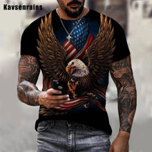 3D American Bald Eagle Graphics  T-shirt Men