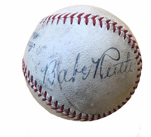 ON SALE FOR A LIMITED TIME ONLY - Babe Ruth Authentic Autographed Baseball 1935-1939