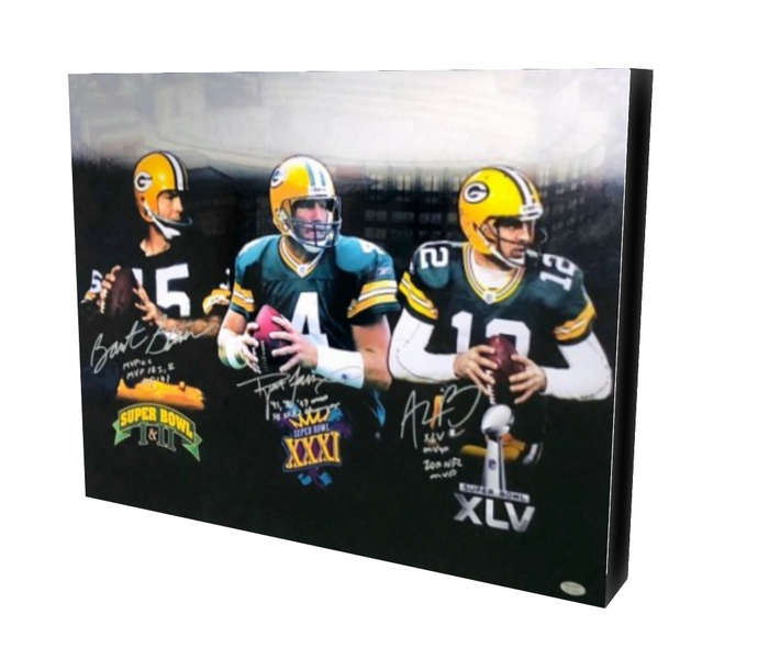 New In Stock! Green Bay Packers Quarterbacks 11x14 Canvas