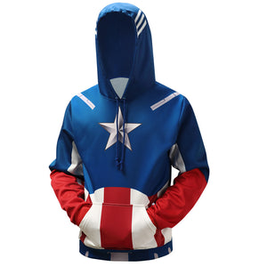 Marvel Captain America 3D Print Hoodie Sweatshirt