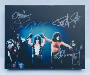 KISS Band Facsimile Autograph 11x14 Canvas Print Wall Art