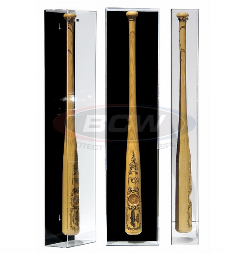 Acrylic Vertical Baseball Bat Display - Black Back