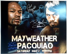 Framed Floyd Mayweather & Manny Pacquiao Autographed 16x20 Photo