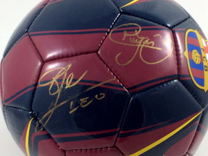 Neymar & Lionel Messi Autographed FC Barcelona Soccer Ball