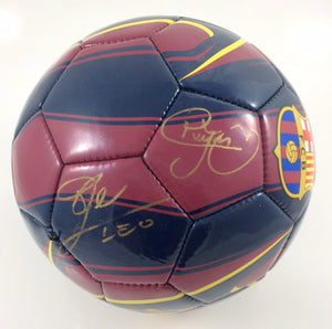 Neymar & Lionel Messi Autographed FC Barcelona Soccer Ball