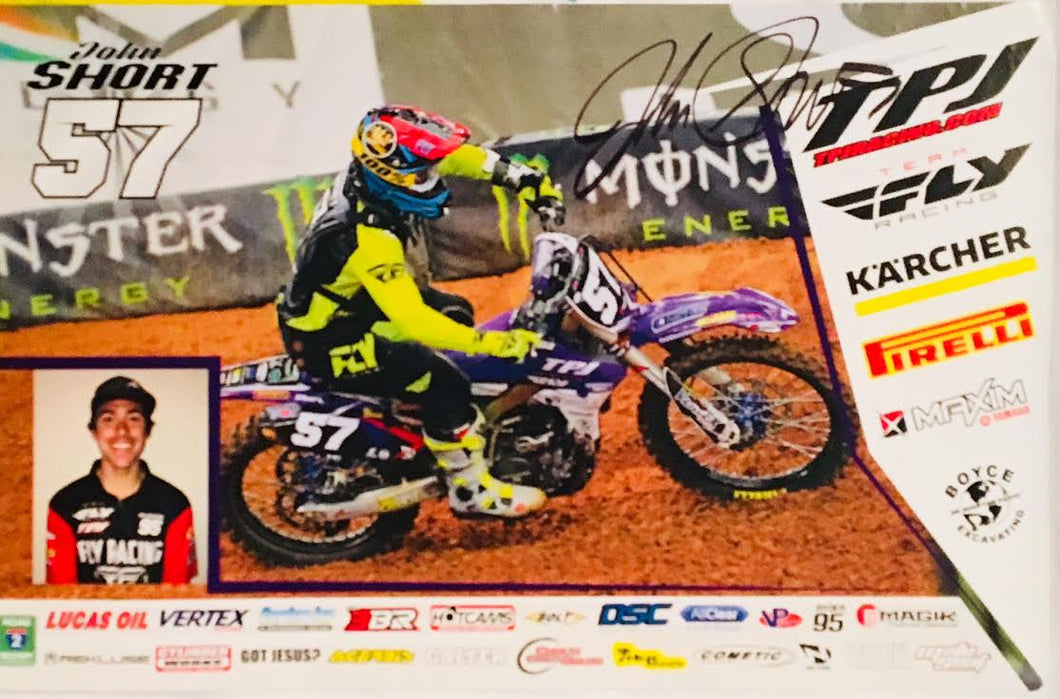 John Short Supercross Autographed 11x17 Photograph
