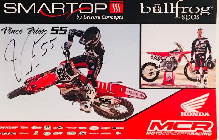 Vince Friese Supercross Autographed 11x17 Photograph