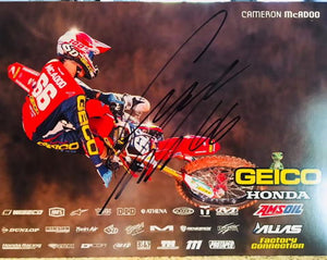 Cameron McAdoo Supercross Autographed 8.5x11 Photograph