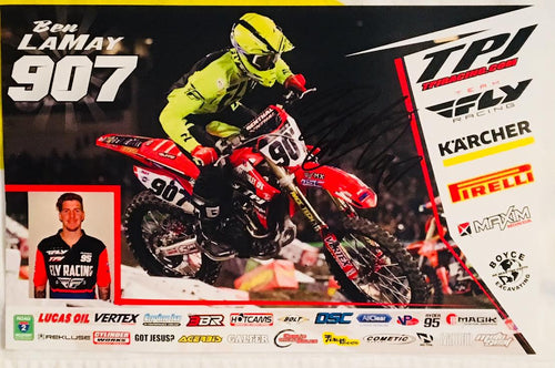 Ben LaMay Supercross Autographed 11x17 Photograph