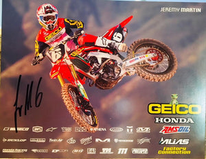 Jeremy Martin Supercross Autographed 8.5x11 Photograph