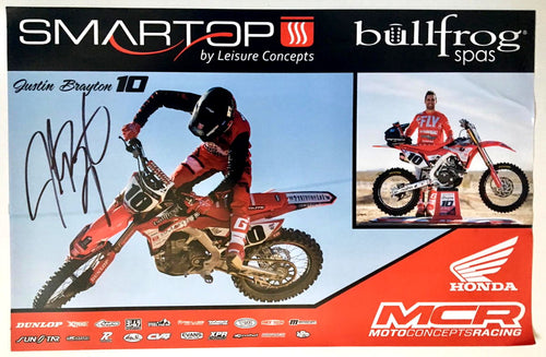 Justin Brayton Supercross Autographed 11x17 Photograph
