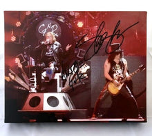 Slash & Axl Rose Facsimile Autograph 11x14 Canvas Print Wall Art