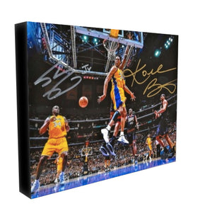 Shaquille O'Neal & Kobe Bryant Facsimile Autograph 11x14 Canvas Print