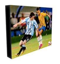 Neymar & Lionel Messi Facsimile Autograph 11x14 Canvas Print Wall Art