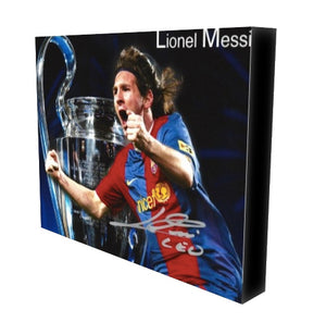 Lionel Messi Facsimile Autograph 11x14 Canvas Print Wall Art