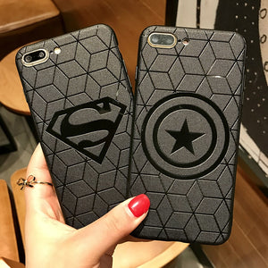 Marvel Avengers Captain America Shield Superhero Case for iPhone 6s 7 8 Plus X 10 Silicone Rubber Cover Ironman coque