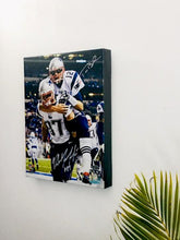 Rob Gronkowski and Tom Brady NE Patriots Facsimile Autograph 11x14 Canvas Print Wall Art