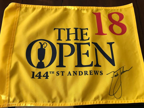 Zach Johnson Autographed 2015 British Open Playoff Pin Flag