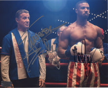Michael B. Jordan & Sylvester Stallone Creed Autographed 8x10 Photo