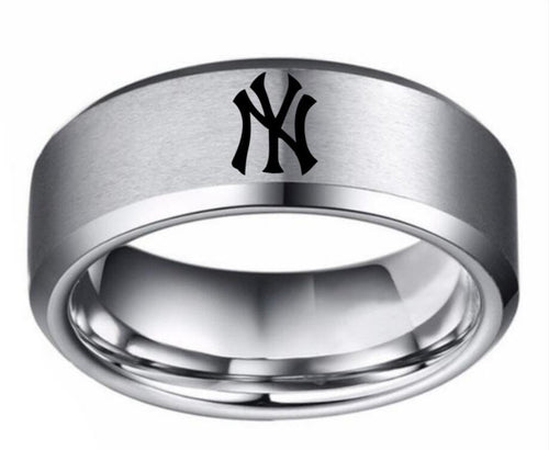 New York Yankees Logo Titanium Steel Rings for Men Jewelry