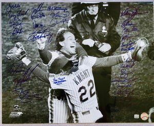 Rare 1986 NY Mets Team Signed 16x20 Photo w/ 31 Signatures - Baseball Memorabilia