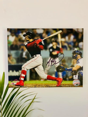 Mookie Betts Boston Red Sox Facsimile Autograph 11x14 Canvas Wall Art