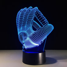 Baseball Glove 3D Hologram Illusion LED Light Color changing with USB Charger