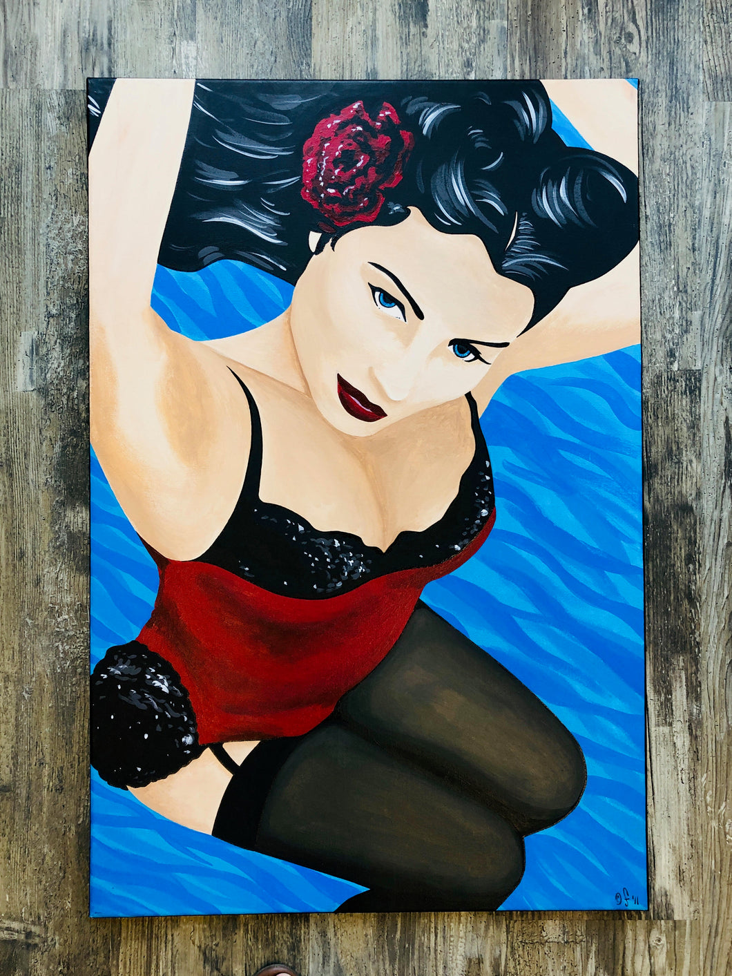 Woman In Red 24x36