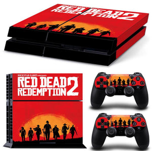 Red Dead: Redemption II PS4 Skin Console & Controller Decal Stickers for Sony PlayStation 4 Console and Two Controller