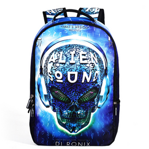 Back To School -  3D Skull Punk Rock Laptop Backpack