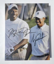 Tiger Woods & Michael Jordan Facsimile Autograph 11x14 Canvas Print Wall Art