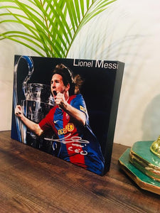 Lionel Messi Facsimile Autograph 11x14 Canvas Print Wall Art