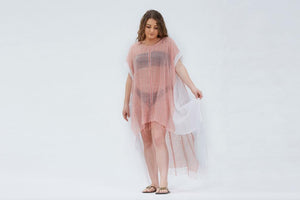 Monterey by SOSH - Caftan Dress, Beach Cover-Up, Cotton - OS