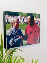 Tiger Woods & Jack Nicklaus Facsimile Autograph 11x14 Canvas Print Wall Art