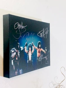 KISS Band Facsimile Autograph 11x14 Canvas Print Wall Art