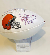 Johnny Manziel Autographed Cleveland Browns Logo Football