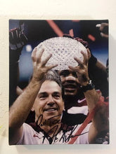 Nick Saban Alabama Crimson Tide Facsimile Autograph 8x10 Canvas Print Wall Art