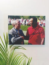 Tiger Woods & Jack Nicklaus Facsimile Autograph 11x14 Canvas Print Wall Art