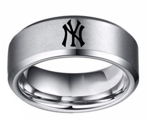 New York Yankees Logo Titanium Steel Rings for Men Jewelry