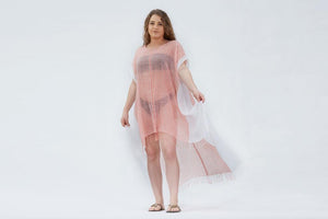 Monterey by SOSH - Caftan Dress, Beach Cover-Up, Cotton - OS