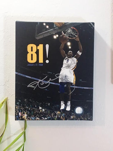 Kobe Bryant Facsimile Autograph 8x10 Canvas Print Wall Art