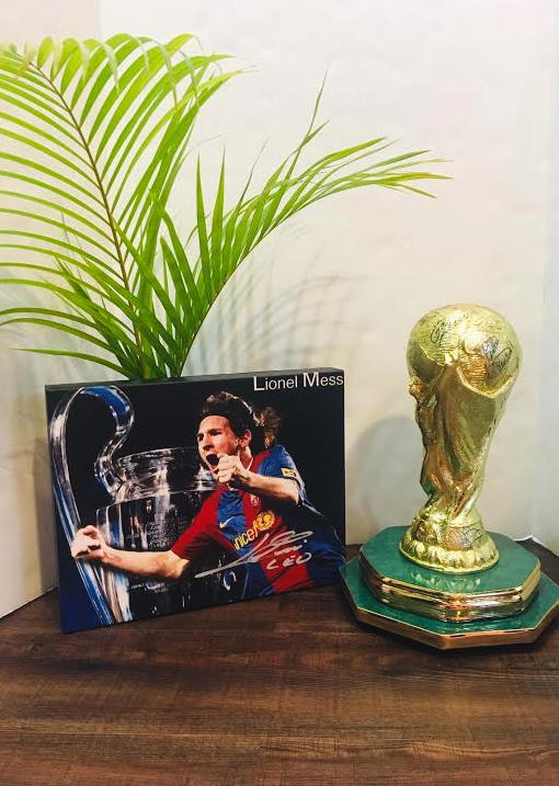 Lionel Messi Facsimile Autograph 11x14 Canvas Print Wall Art