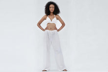 Sosh Collection Bookelia White Cotton Drawstring Pants - OS