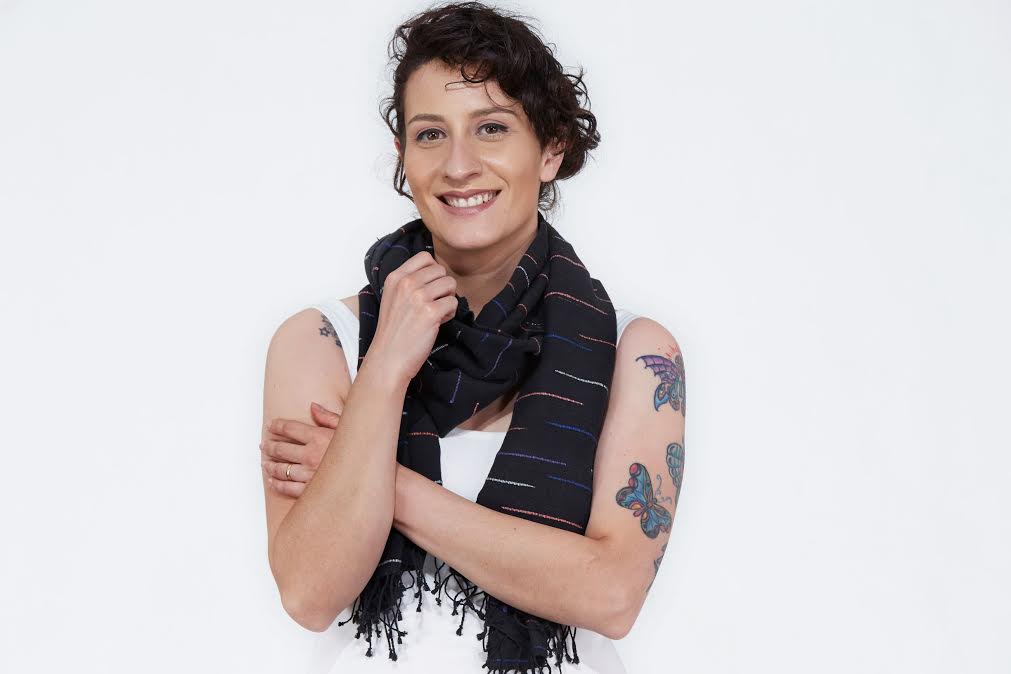 Malibu by SOSH - Handwoven Cotton Scarf, Black w/ Stripes