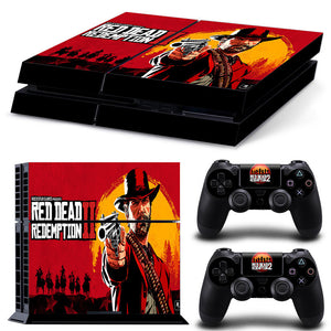 Red Dead: Redemption II PS4 Skin Console & Controller Decal Stickers for Sony PlayStation 4 Console and Two Controller