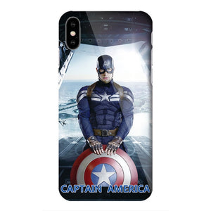 Marvel Avengers Captain America Shield Superhero Case for iPhone 6s 7 8 Plus X 10 XS Max XR Silicone Rubber Cover Ironman coque