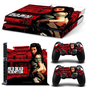 Red Dead: Redemption II PS4 Skin Console & Controller Decal Stickers for Sony PlayStation 4 Console and Two Controller